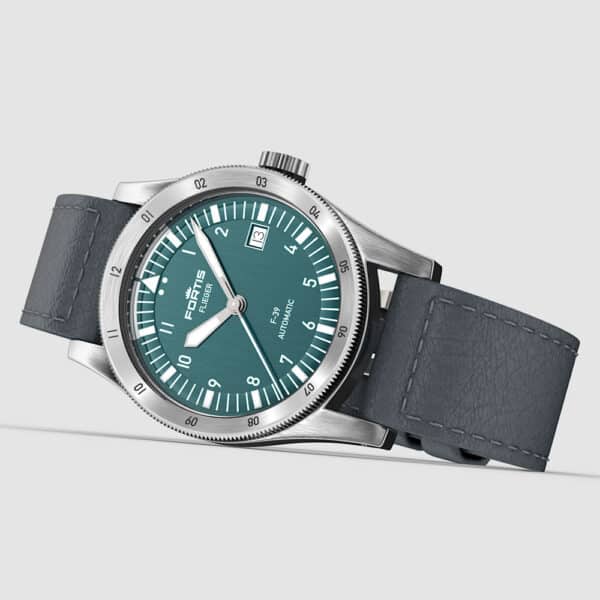 FORTIS Flieger F-39 Petrol auf Indigo Aviator Strap F4220020