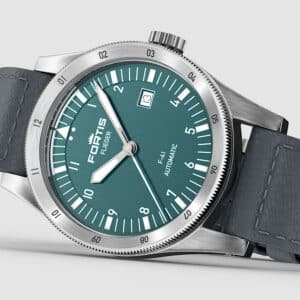 FORTIS Flieger F-41 Petrol auf Indigo Aviator Strap F4220022