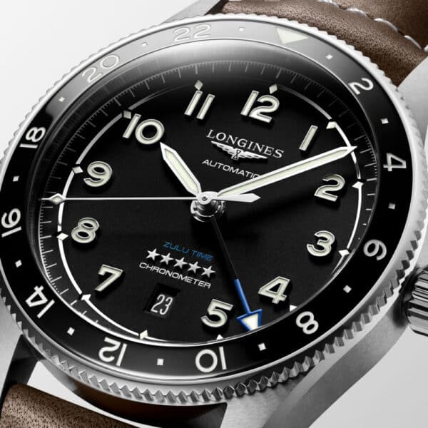 LONGINES Spirit Zulu Time L3.812.4.53.2 Chronometer GMT